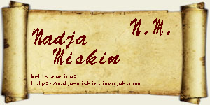 Nadja Miskin vizit kartica
